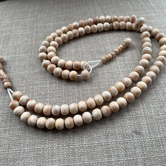 Handmade Tasbeeh Real Wood Beads Religious Beads Islamic Prayer Beads Tan - Picture 5 of 9
